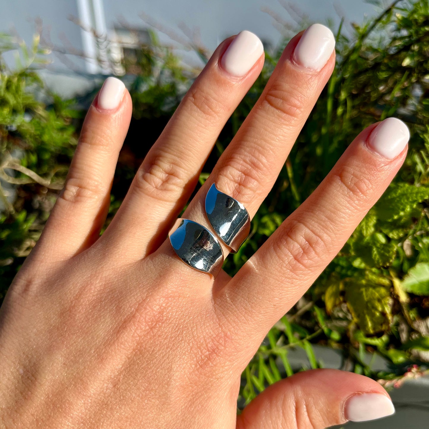 Silver Leaves ring